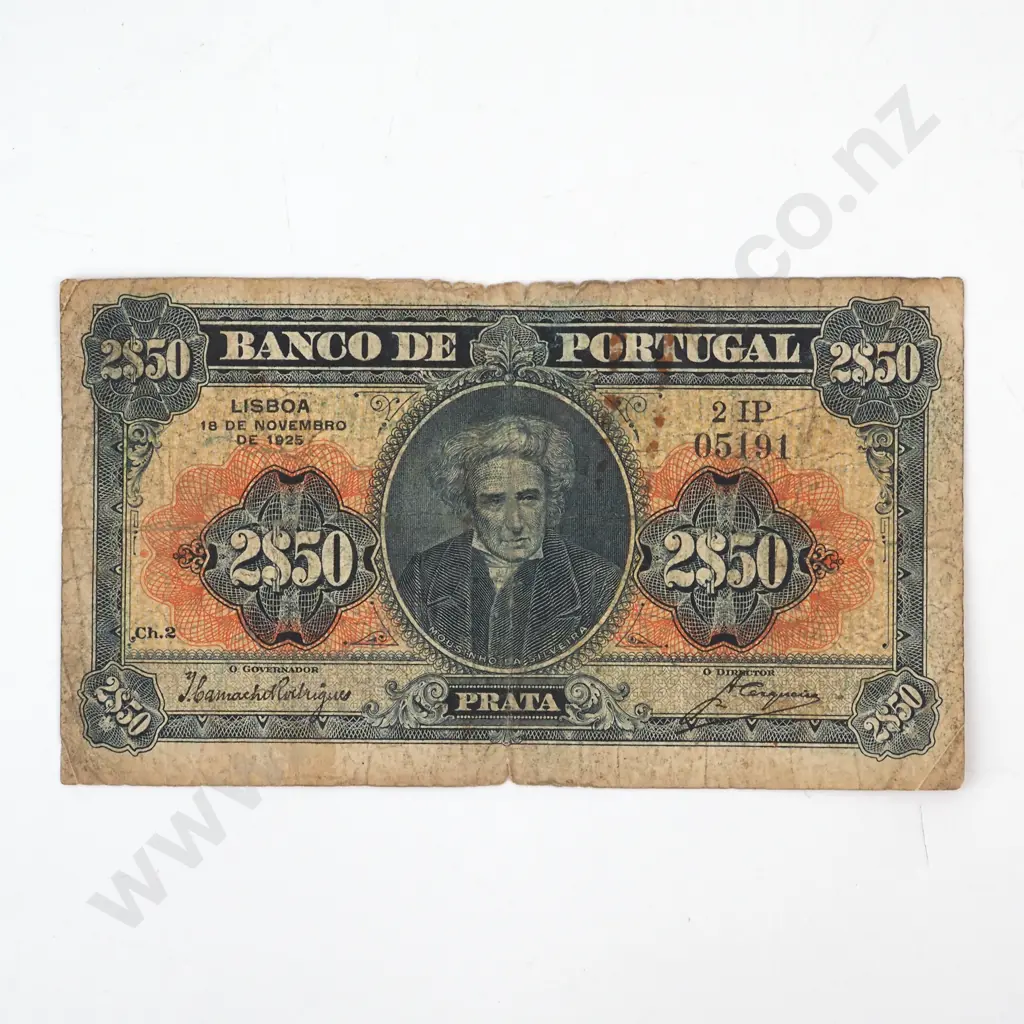 Banco De Portugal 2.50 Escudo Banknote  Image 1++