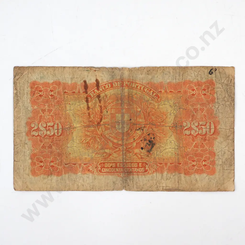 Banco De Portugal 2.50 Escudo Banknote  Image 1++