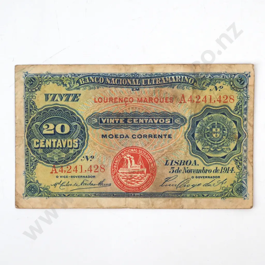 20 Centavos Banknote - Banco Nacional Ultramarino  Image 1++