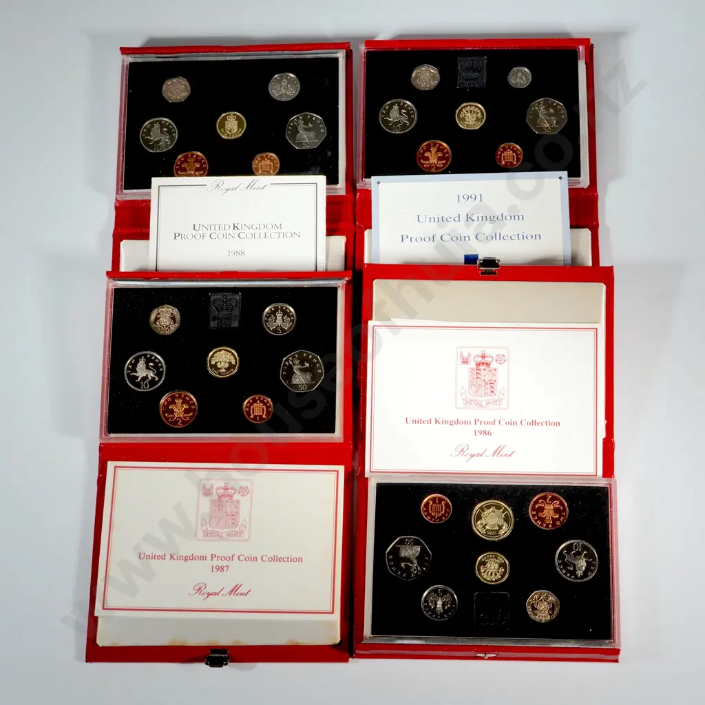 Four 1986 United Kingdom Proof Sets  Image 1++