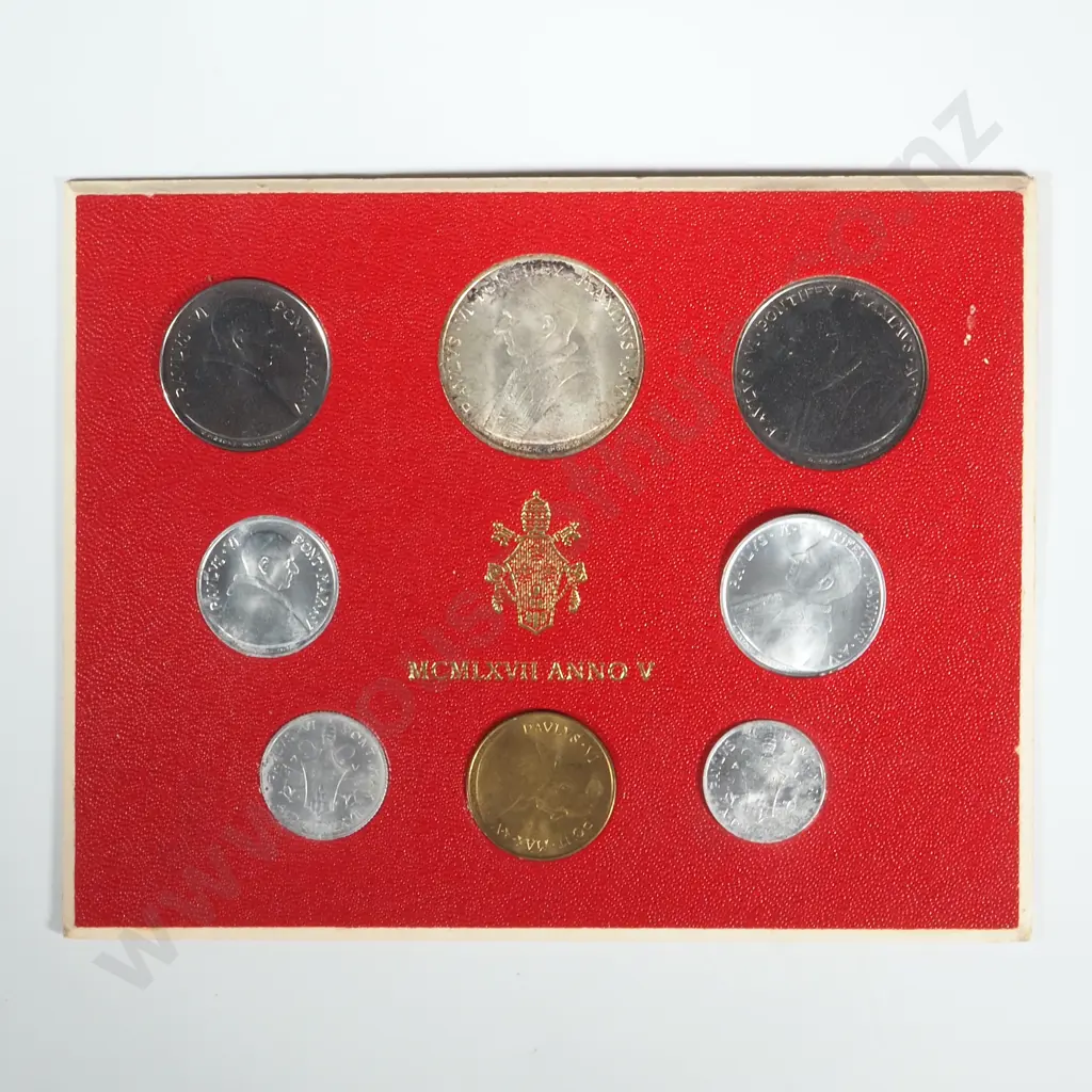 Vatican City Coin, 8 Coins Set 1975 Pope Paul VI year XIII Rome UNC Image 1++