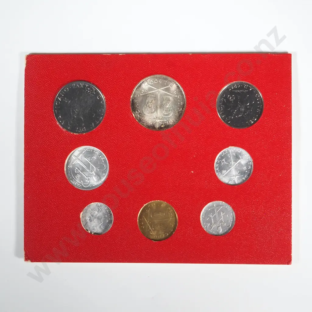 Vatican City Coin, 8 Coins Set 1975 Pope Paul VI year XIII Rome UNC Image 1++