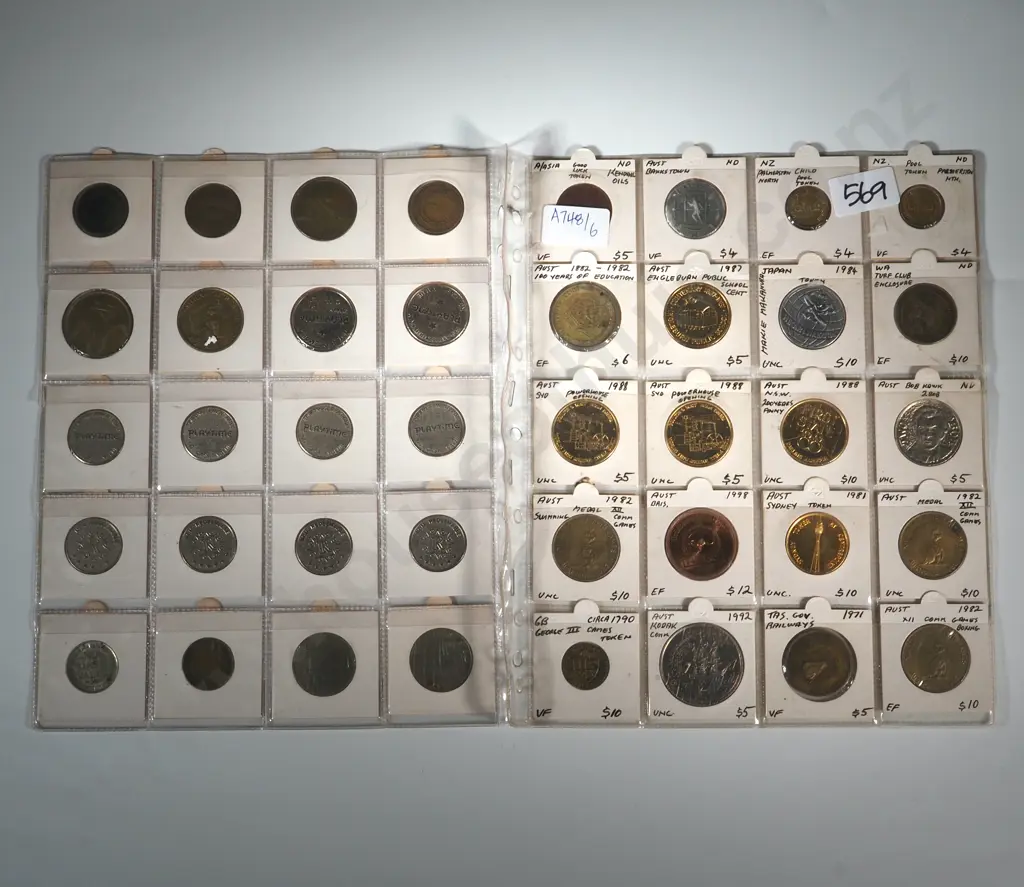 Two Sheets of Various Tokens 40 in Total Image 1++