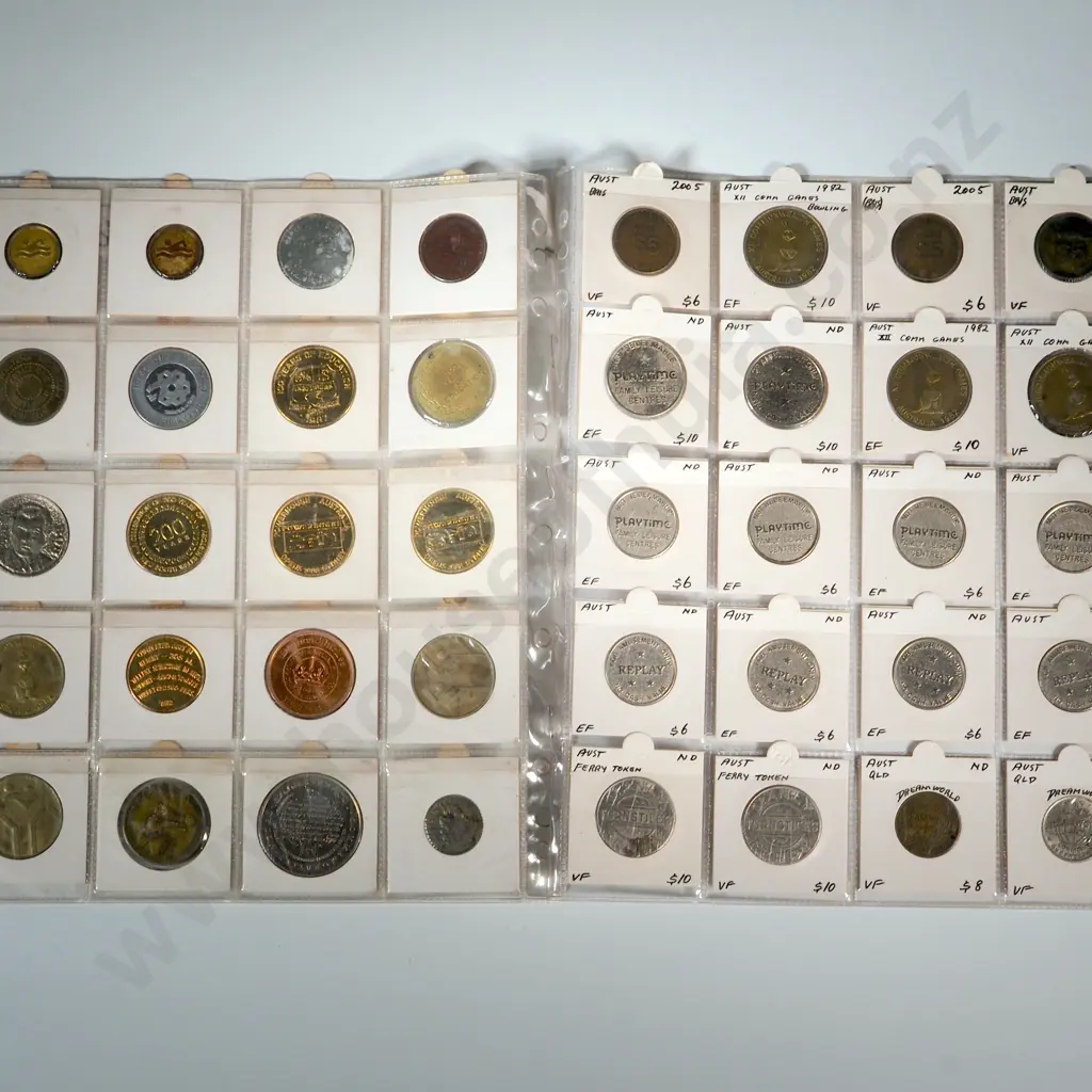 Two Sheets of Various Tokens 40 in Total Image 1++
