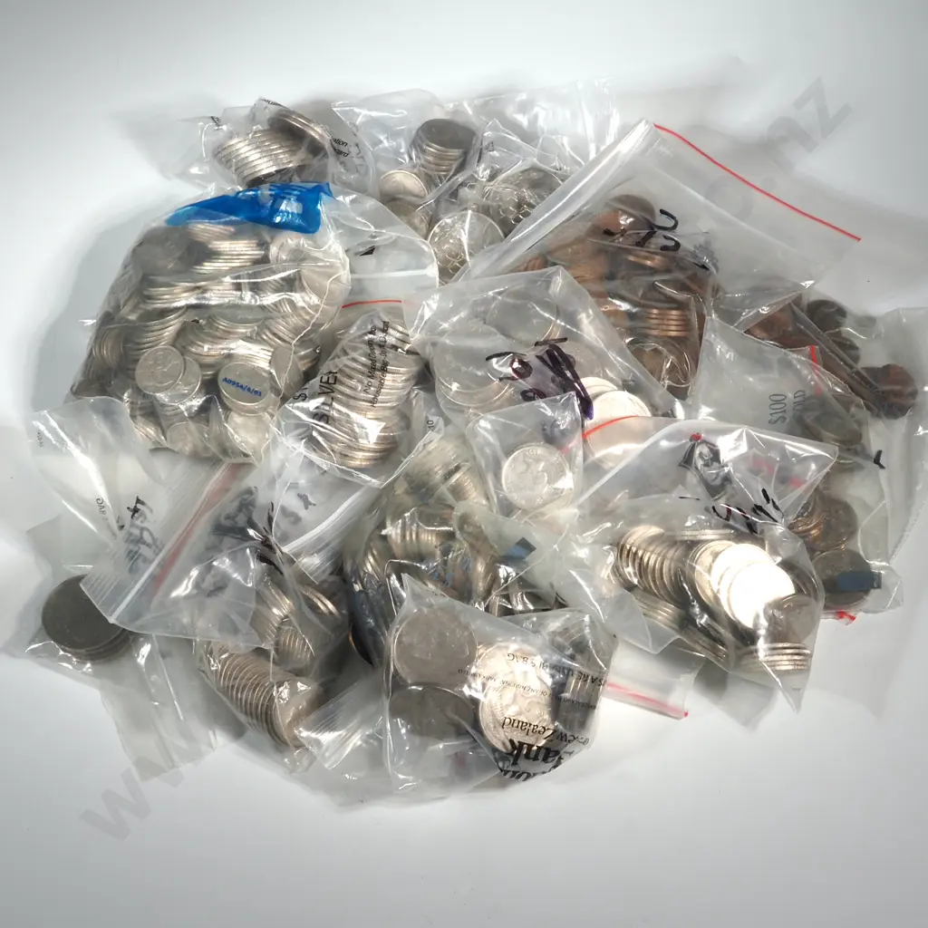 4.8 KG of Assorted New Zealand Decimal Currency  Image 1++