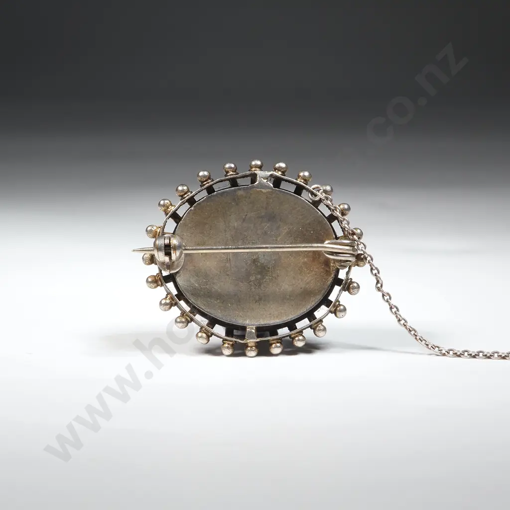 Vintage Silver Micro Mosaic Brooch Image 1++