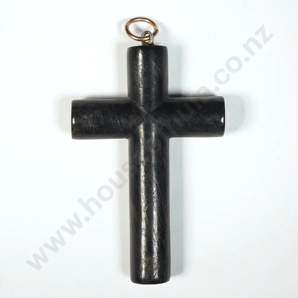 Victorian Ebony & Gold Cross Image 1++
