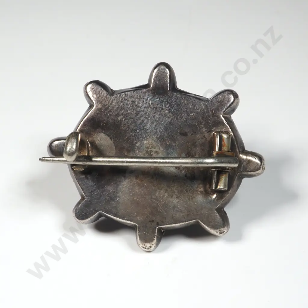 Sterling SIlver & Enamel Brooch Image 1++