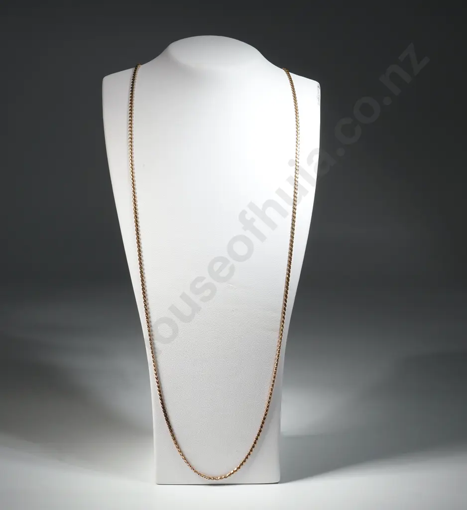 9ct Gold Twist Link Chain Necklace Image 1++