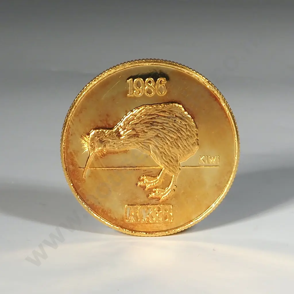 1986 One Ounce Gold Auckland Coin & Bullion Coin   Image 1++