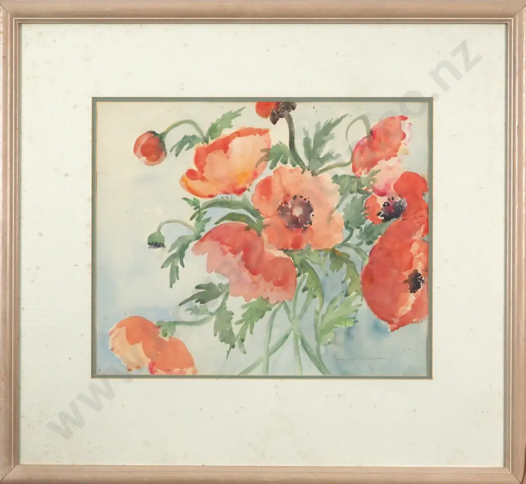 Kath Von Tunzelmann. Poppies. Watercolour. Image 1++