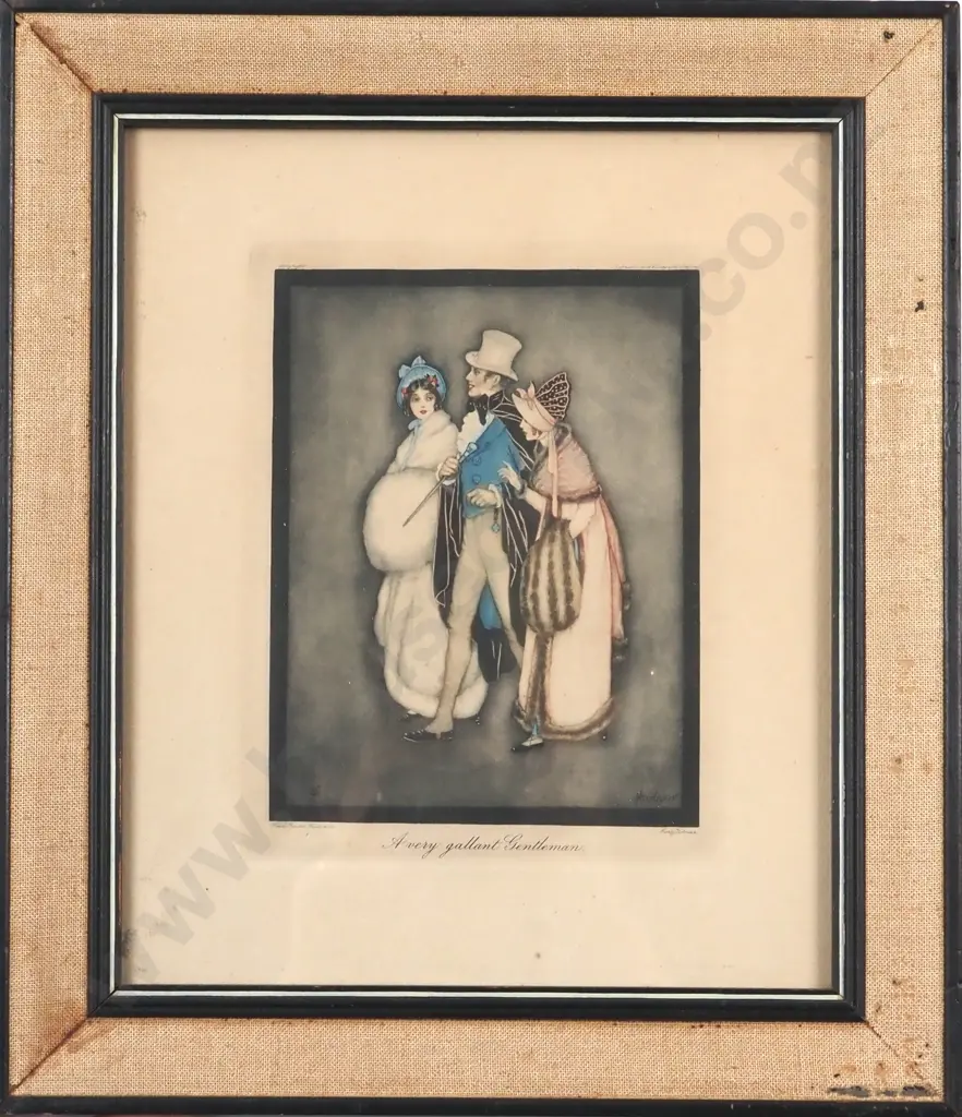 J Harbour. A Very Gallant Gentleman. Lithograph Print. Image 1++