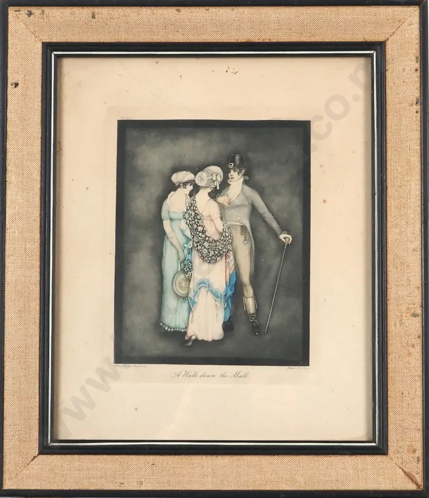 J. Harbour. A Walk Down the Mall. Lithograph Print. Image 1++