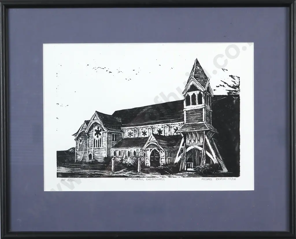 Michael Rikson. 01/04. St Michael's Christchurch. Numbered Print 4/50. Image 1++