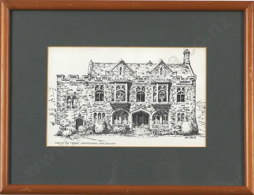 John Brasell. Sign of the Takahe, Christchurch New Zealand. Monochrome Print. Image 1++