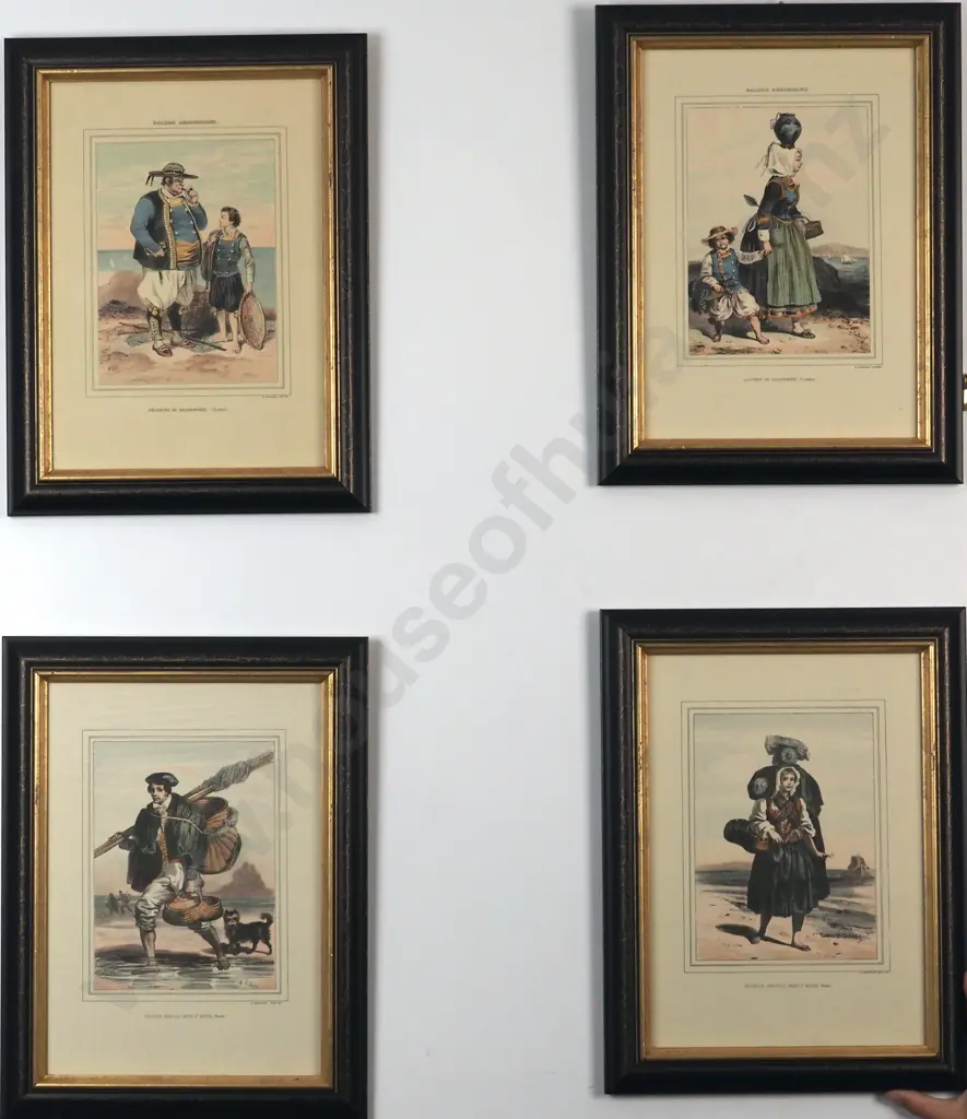 Four Framed Reproduction Lithographs from Galerie Armoricaine from Lalaisse  D. Devareaux Edit Col. Image 1++