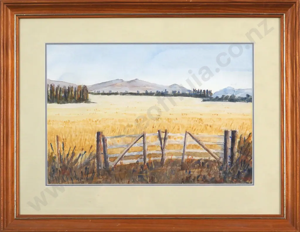 Y. Partridge. View from Basehill, Mid Canterbury. Watercolour. Image 1++
