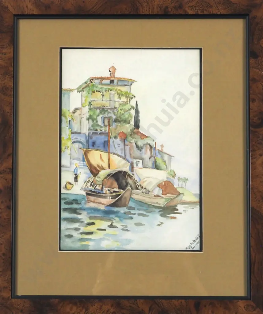 Myra Kirkpatrick. 1929. Asian Scene. Watercolour. Image 1++