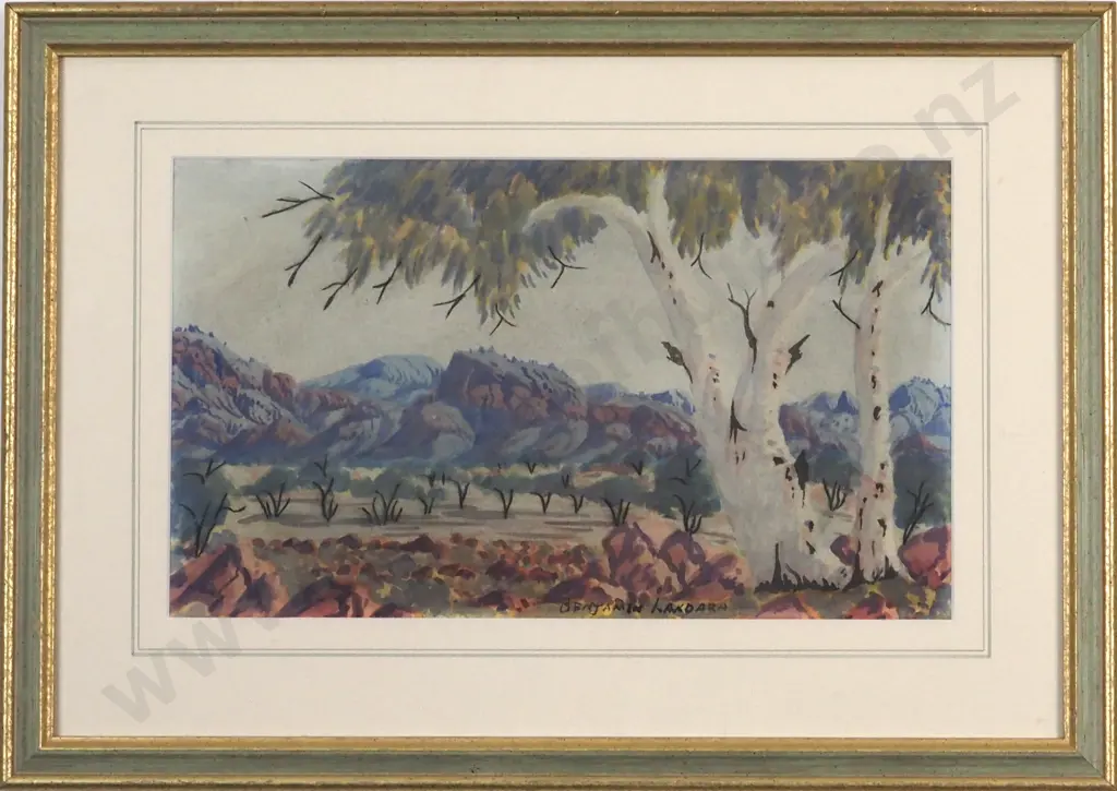 Benjamin Landara. MCDonnell Ranges, Central Australia. Watercolour. Image 1++
