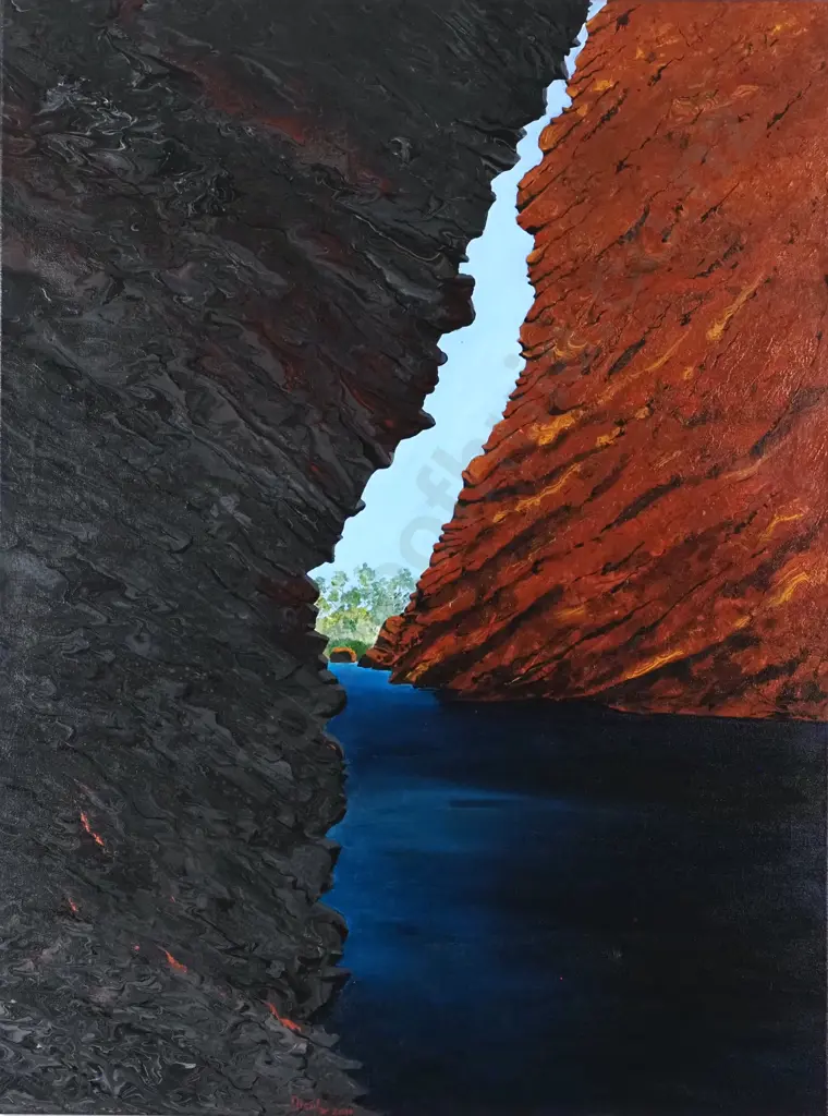 Niamh McCall. Between The Rocks. Oil on Stretched Canvas. Image 1++