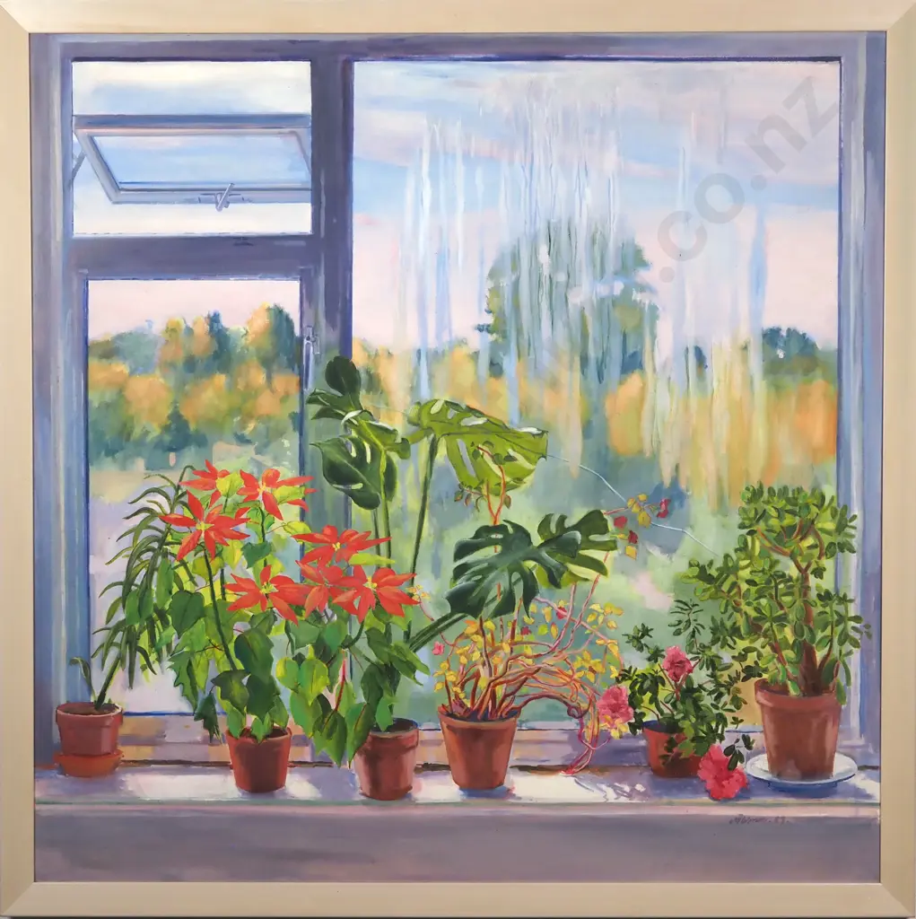 Mark Turner. 1989. 'View of Hatch End, London.' Oil or Acrylic on Canvas Image 1++