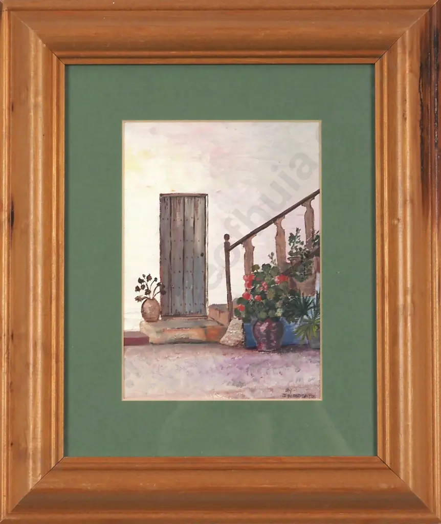 J Woodgate. A Door, Spain. Oil On Board. Image 1++