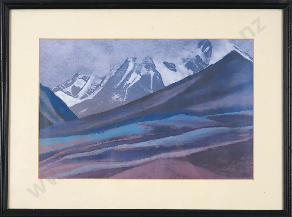 Two Nicholas Roerich Prints -  Landscapes in Pastel Tones. Image 1++