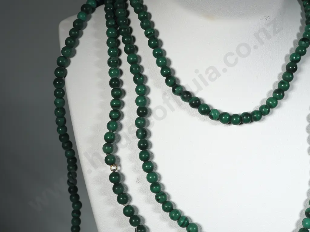 Several Strands of Malachite Beads Image 1++