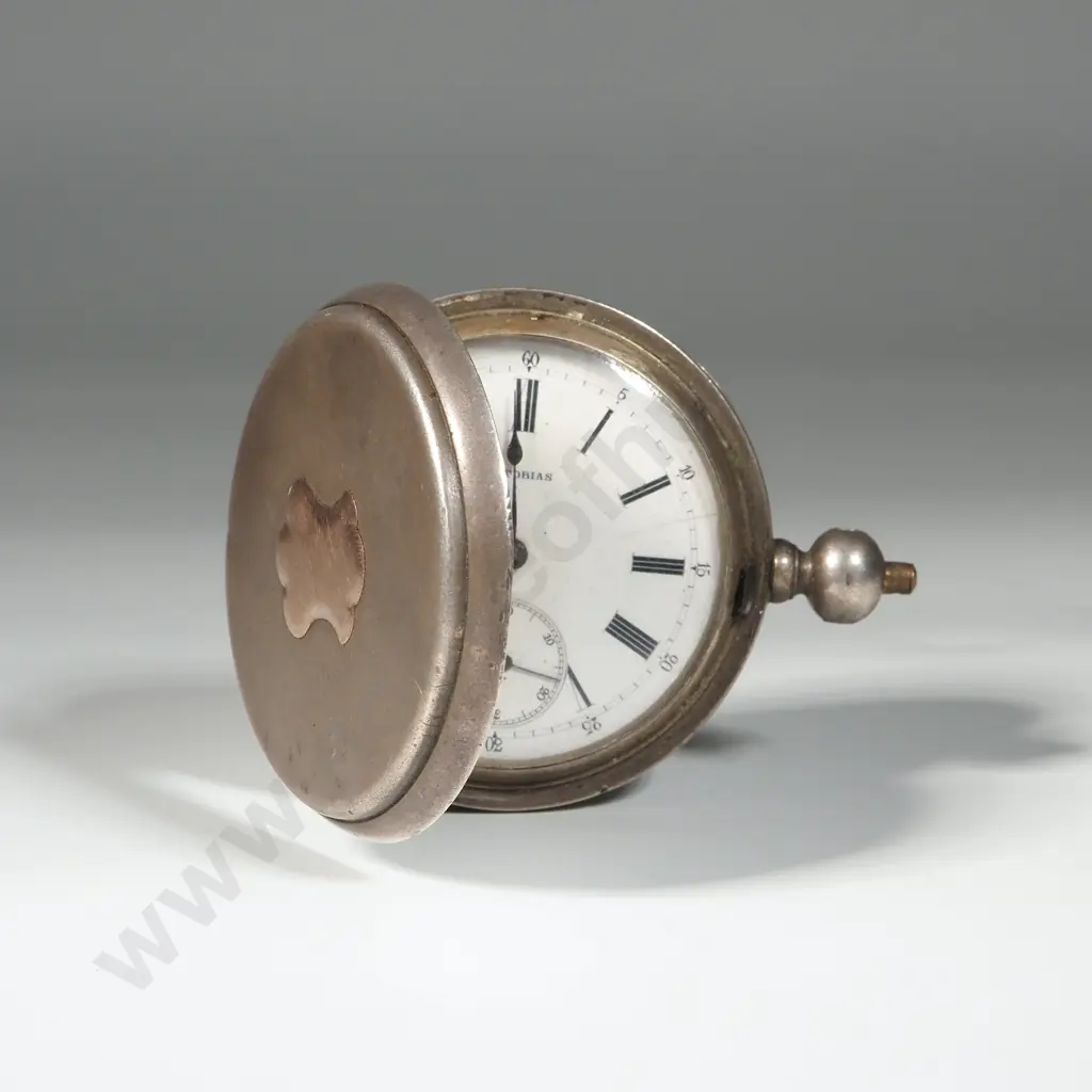 Antique .835 Silver Pocket Watch by N Tobias  Image 1++