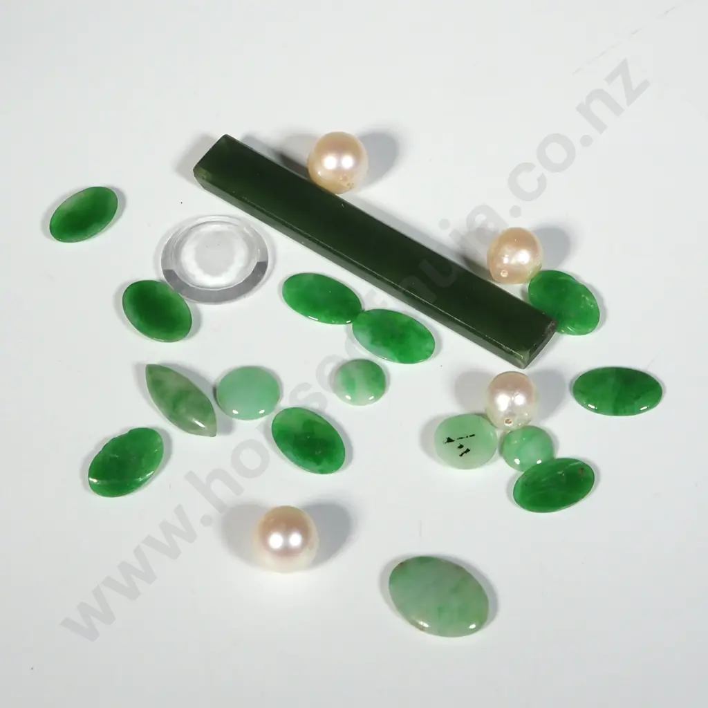 Assorted Jade Gemstones/ Pearls  Image 1++