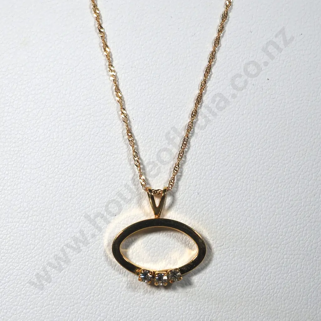9ct Gold Necklace Pendant Image 1++