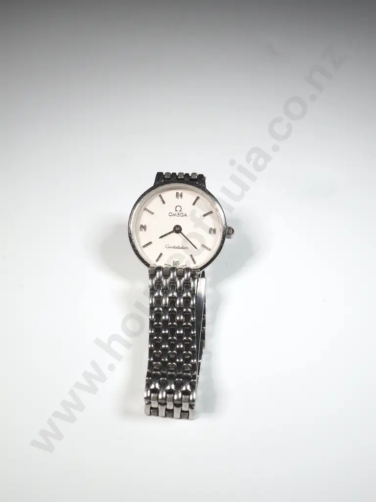 Copy Ladies Omega Constellation Wrist Watch in Stainless Steel Image 1++