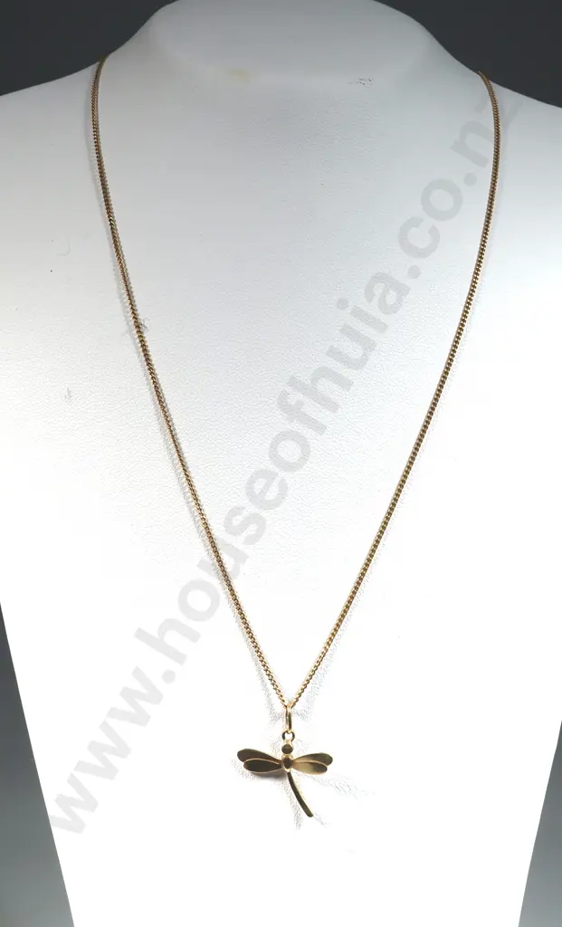 Costume Dragonfly in Gold Plated Sterling Silver Image 1++