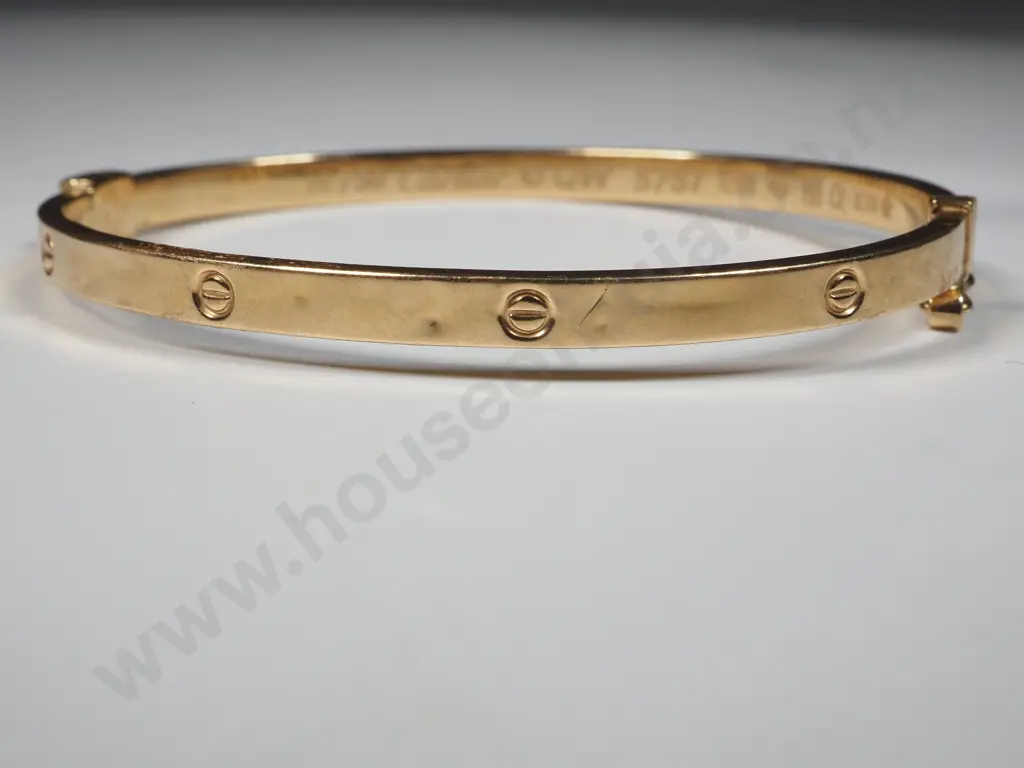 18ct Gold Cartier Style Love Bangle Image 1++