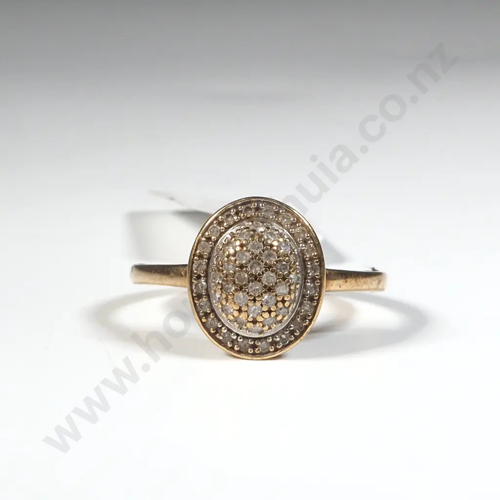 9ct Gold Cluster Diamond Ring Image 1++
