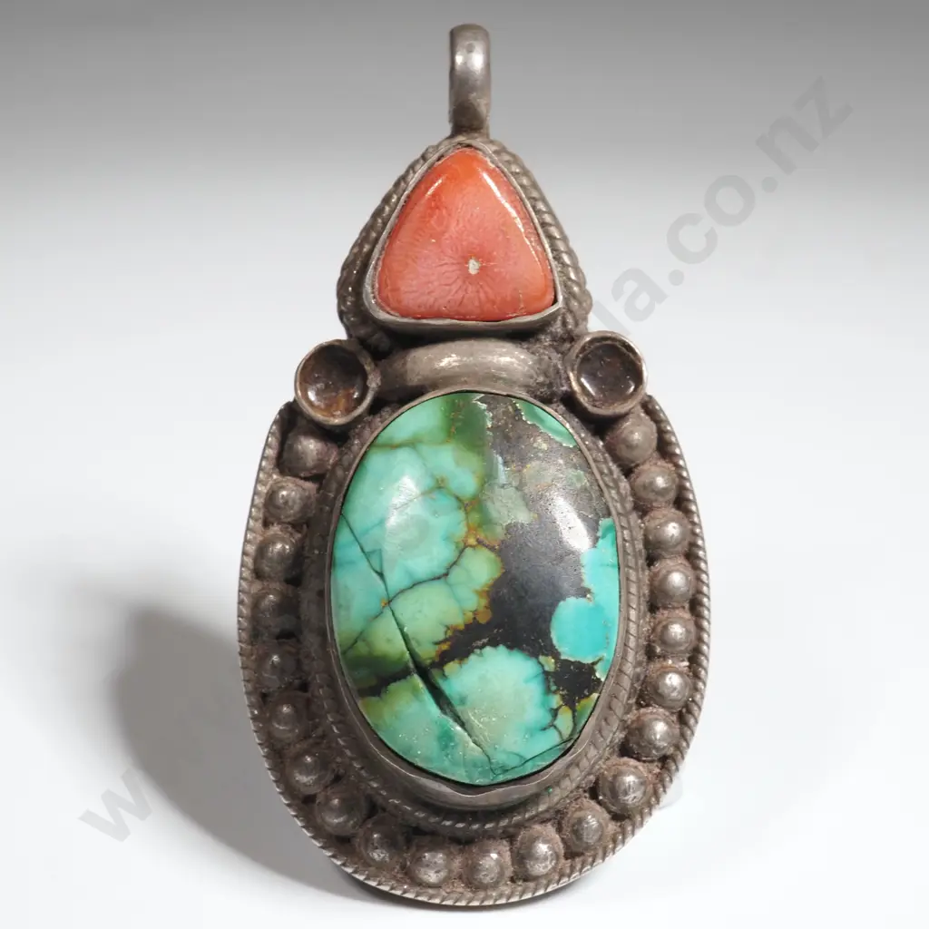 Sterling Silver Turquoise Pendant  Image 1++