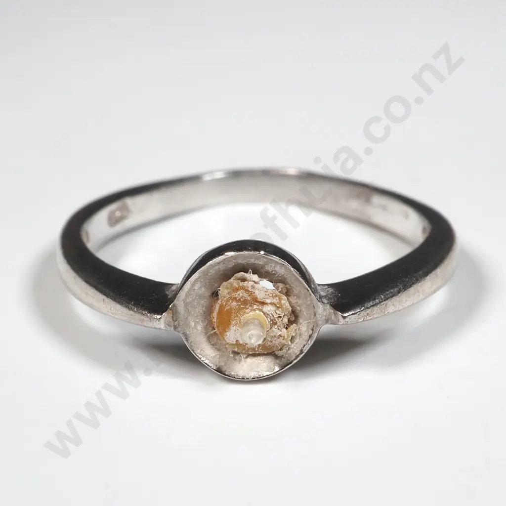 Sterling Silver Ring Missing Pearl Image 1++