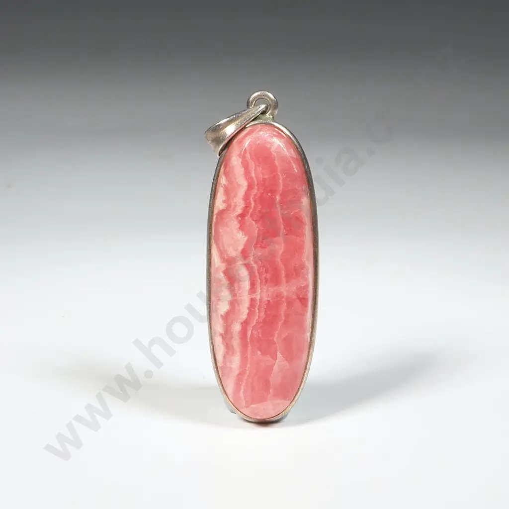 Sterling Silver Rhodochrosite Pendent. Image 1++