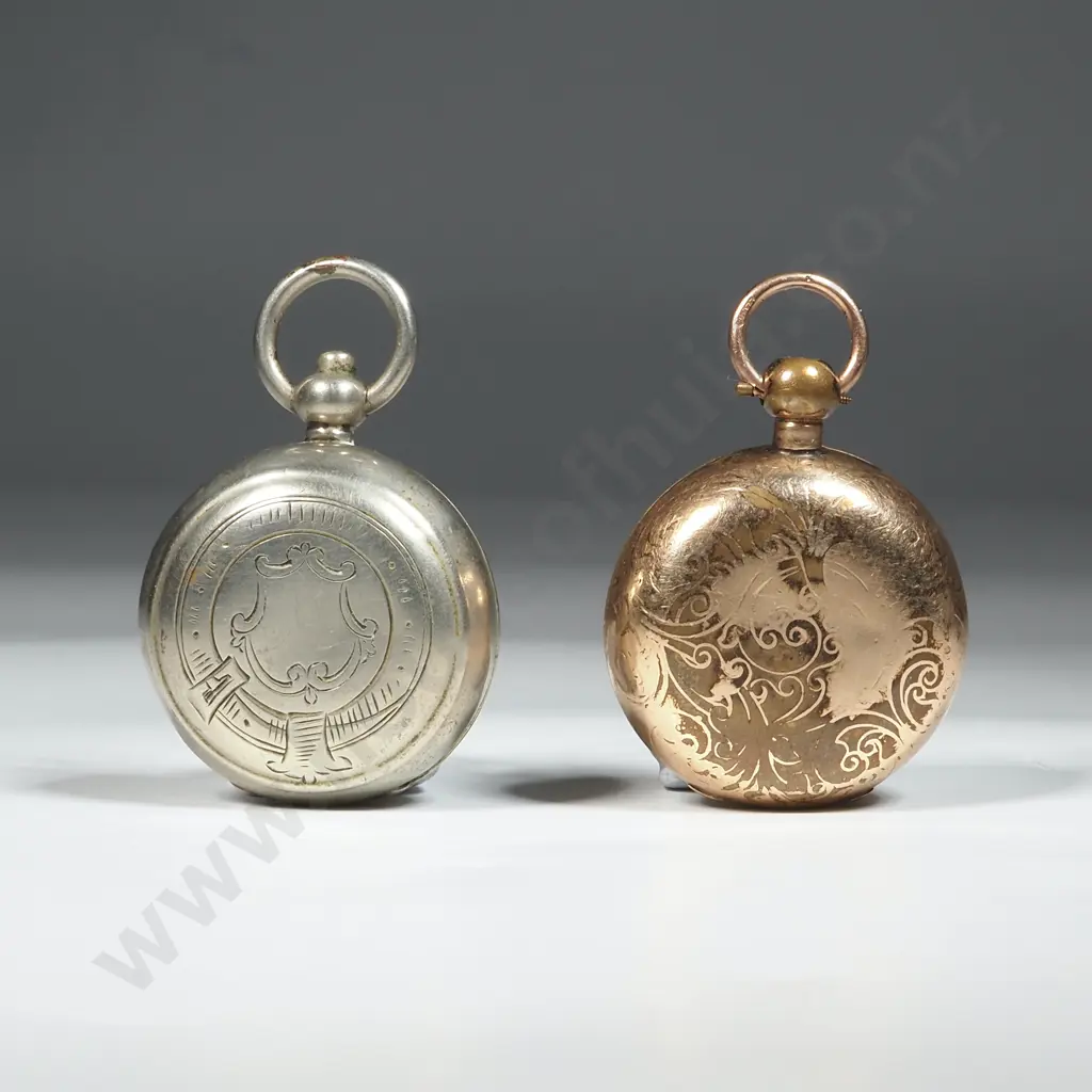 Two Sovereign Holders - One Rolled Gold (Gold Worn) Image 1++