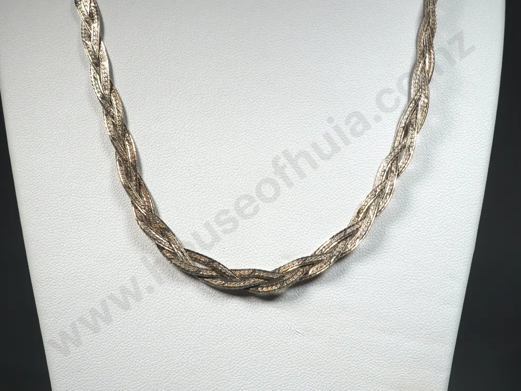 Sterling Silver Plaited Chain. Image 1++