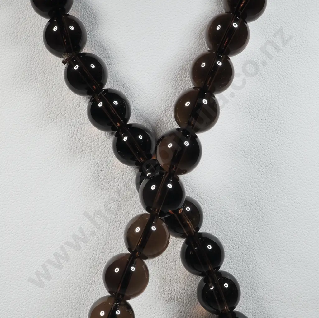 Smokey Quartz Beaded Necklace. Image 1++