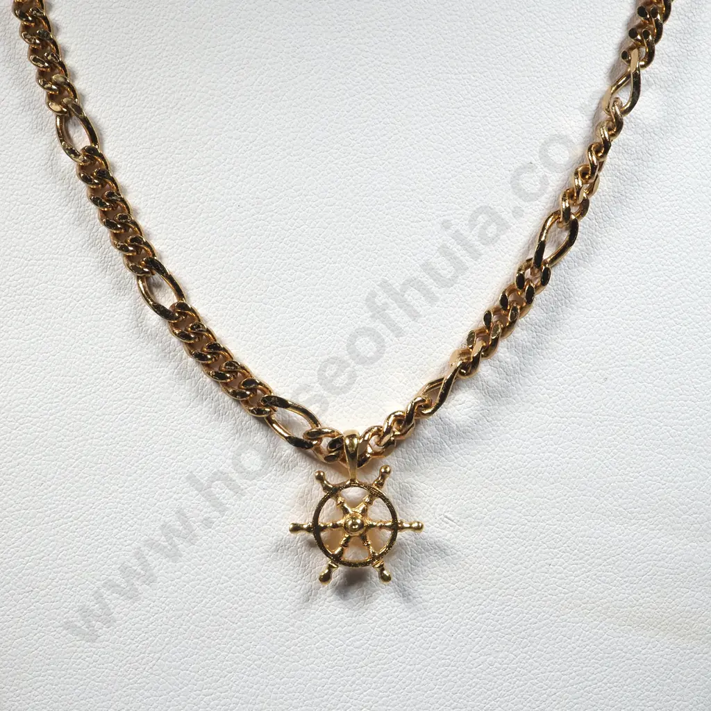 Gold Plated Curb Link Necklace Image 1++