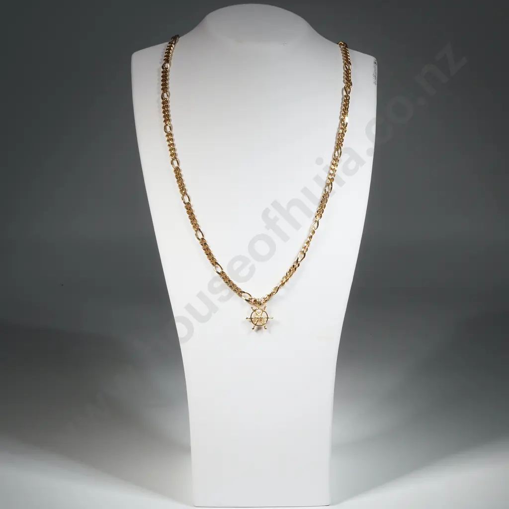 Gold Plated Curb Link Necklace Image 1++