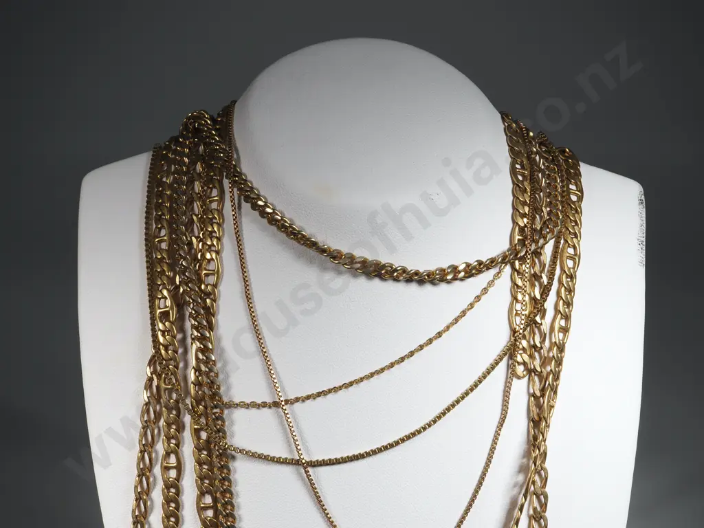 Assorted lot of Gold Plate & RG Chains Image 1++