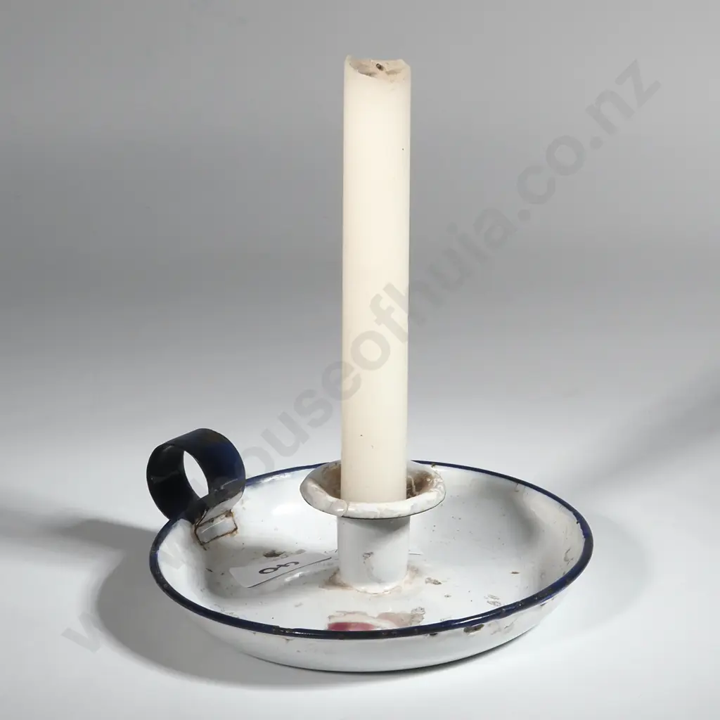 Wee Willy Winkie Enamel Candle Holder w Candle. Image 1++