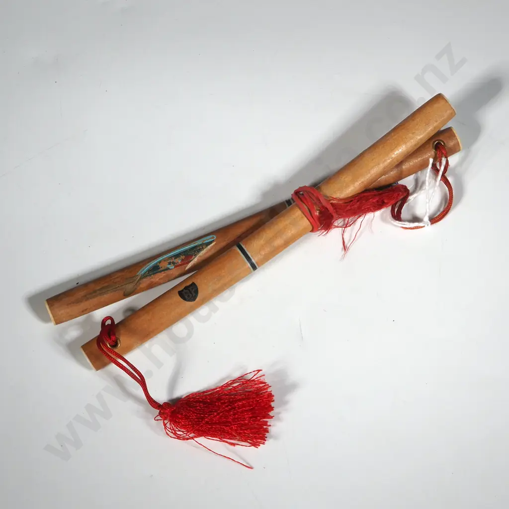 Two Vintage 1950s Letter Openers - Mini Japanese Katana Tanto Sword Design. Image 1++