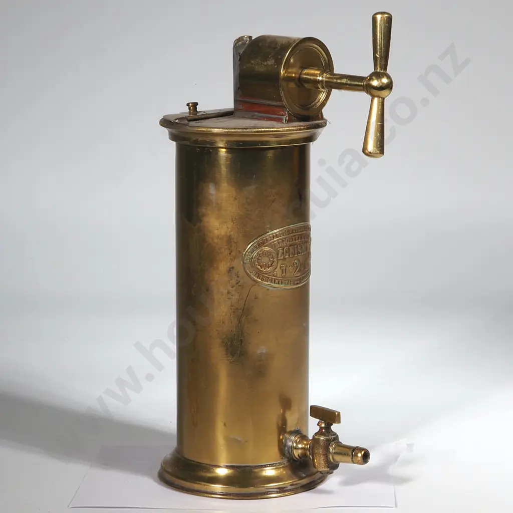 Antique French Brass Eguisier Gynaecological Irrigator. Image 1++