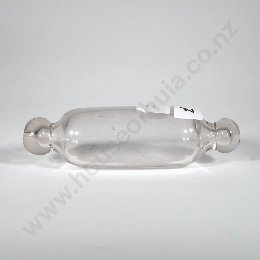 Small Victorian Clear Glass Rolling Pin. Image 1++