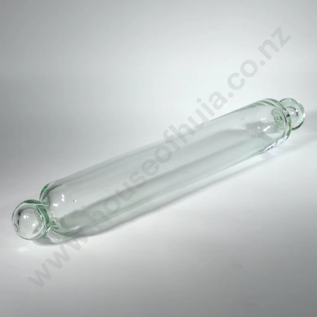 Victorian Hand Blown Clear Glass Rolling Pin. Image 1++