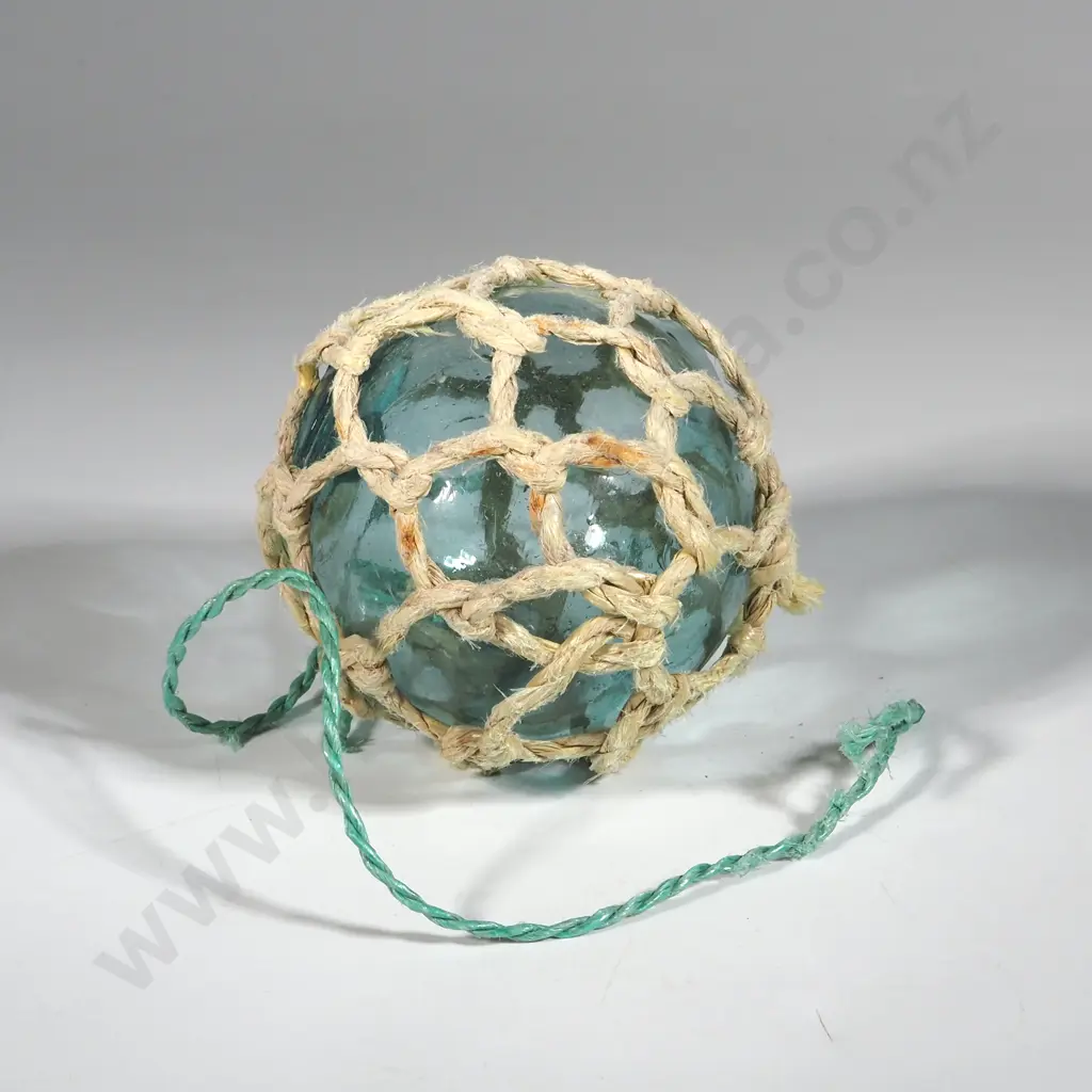 Small Rope Netted Glass Fishing Float. Image 1++